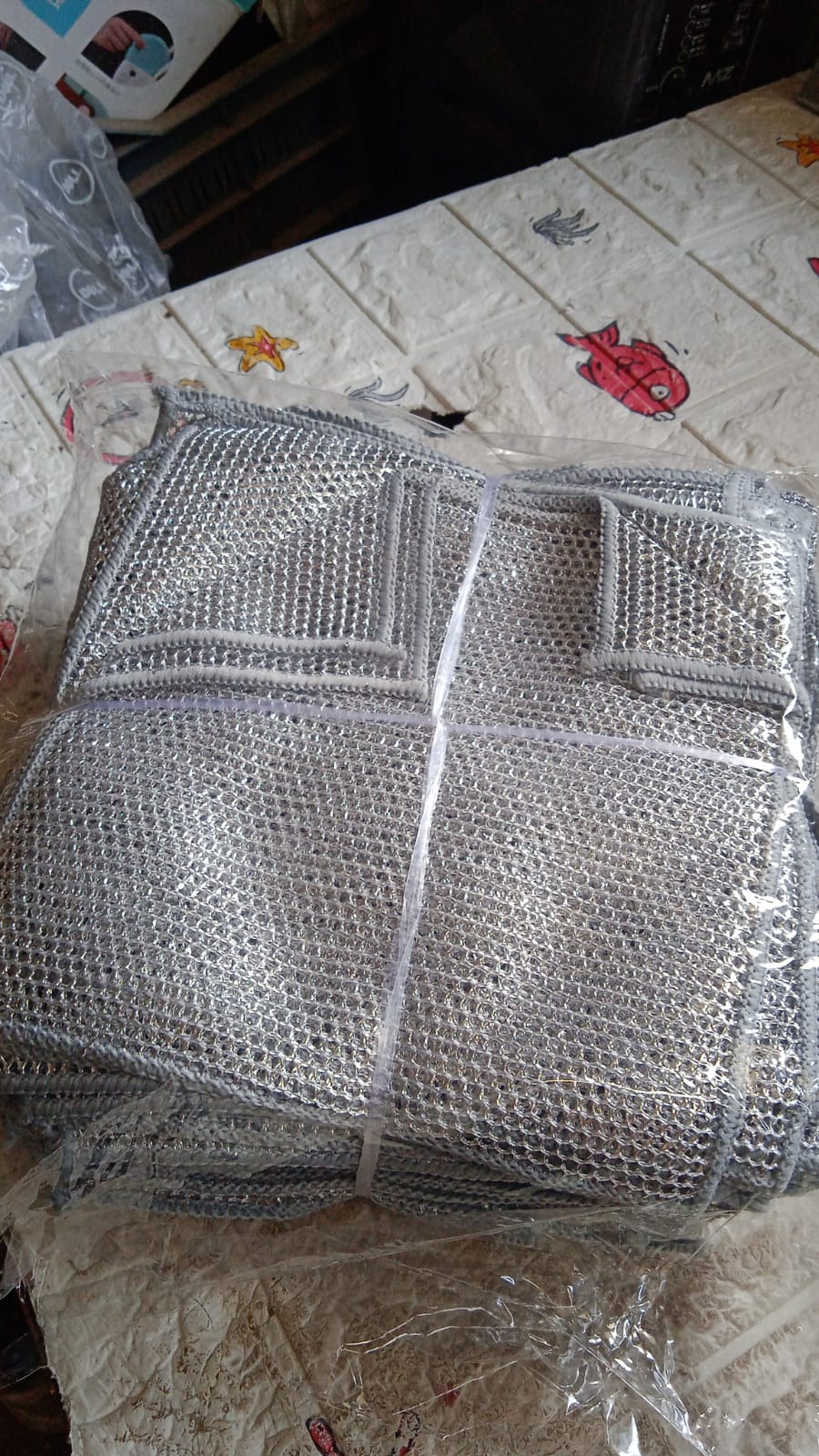 5564 Double-Sided Multipurpose Microfiber Cloths, Stainless Steel Scrubber, Non-Scratch Wire Dishcloth, Durable Kitchen Scrub Cloth (1 Pc / 20x20 Cm) 5564 Double-Sided Multipurpose Microfiber Cloths, Stainless Steel Scrubber, Non-Scratch Wire Dishcloth, Durable Kitchen Scrub Cloth (1 Pc / 20x20 Cm)